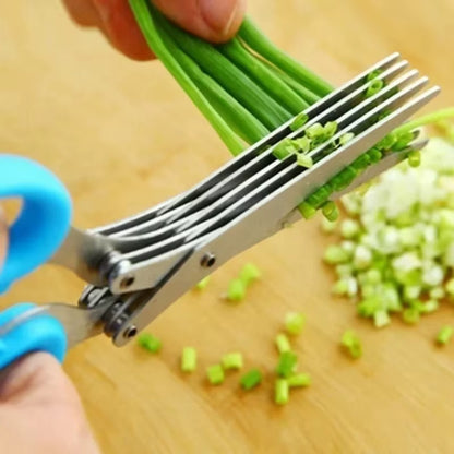 Multi Functional Stainless Steel 3 5 Layer Kitchen Scissors for Pepper Scallion Laver Cutting Chopping Cooking Tool