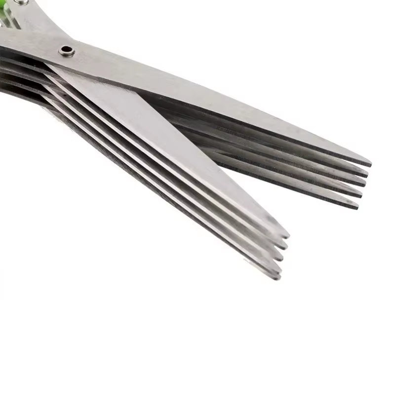 Multi Functional Stainless Steel 3 5 Layer Kitchen Scissors for Pepper Scallion Laver Cutting Chopping Cooking Tool